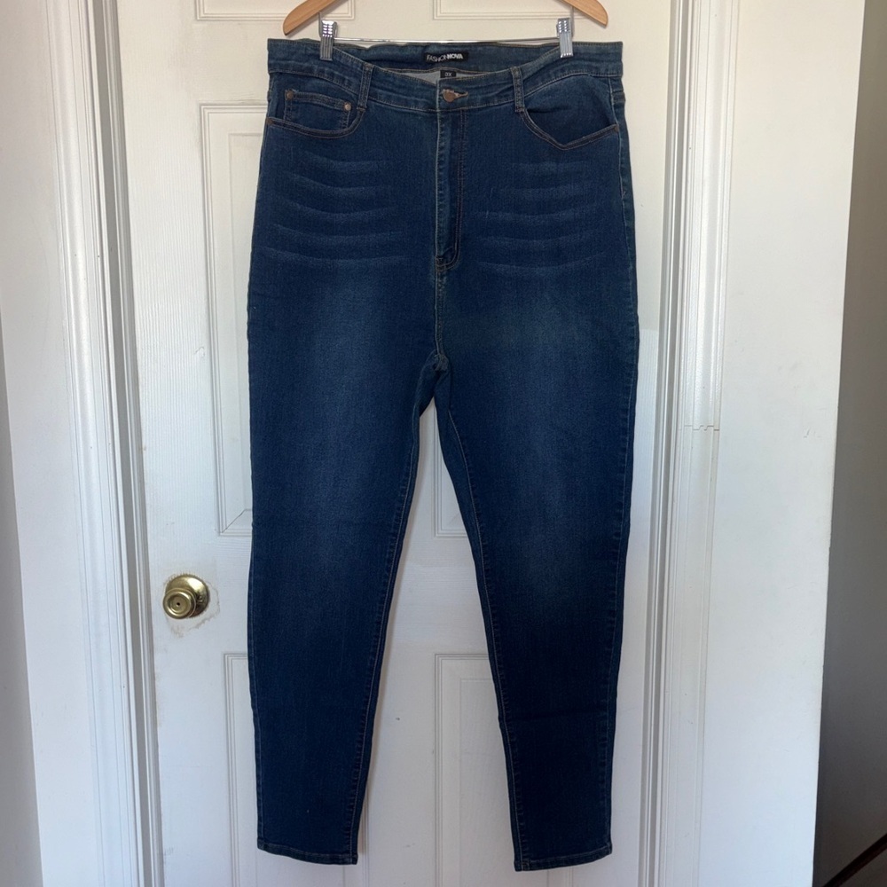 Fashion Nova High Rise Jeans Blue Size 3X